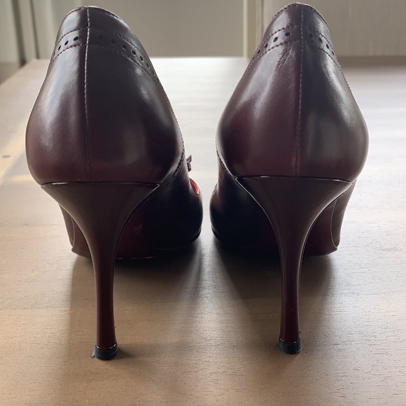 Celine leather pumps, gorgeous ox blood red - Picture 4 of 9